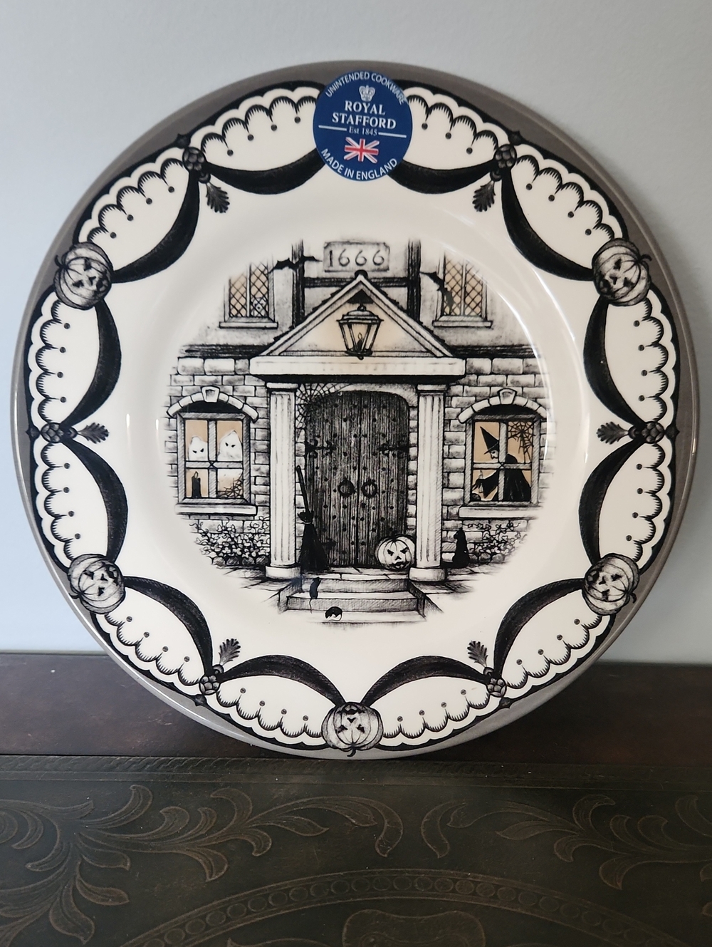Royal Stafford Halloween Doorway Decorative Dinner Plate